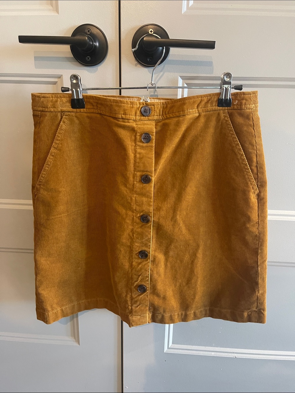 J. Crew Corduroy faux Button-Front mini Skirt